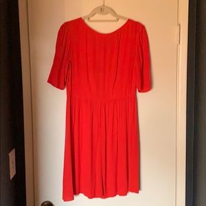 Flowey vermillion red shift dress